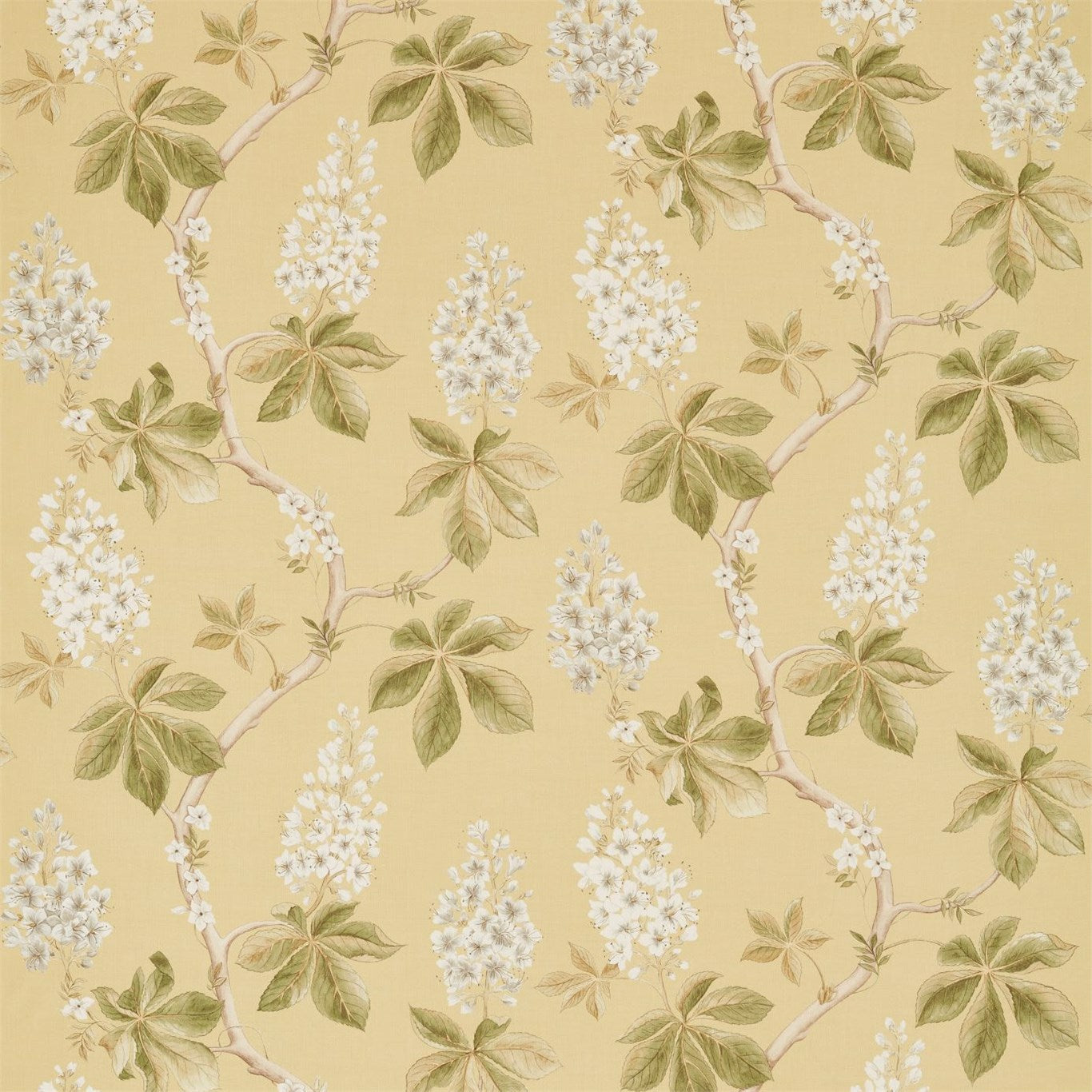 Chestnut Tree Fabric by Sanderson - DWOW225516 - Lemon/Lettuce