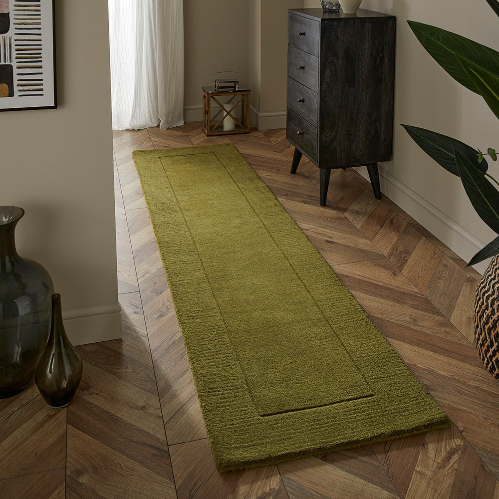 Esme Olive Wool Runner