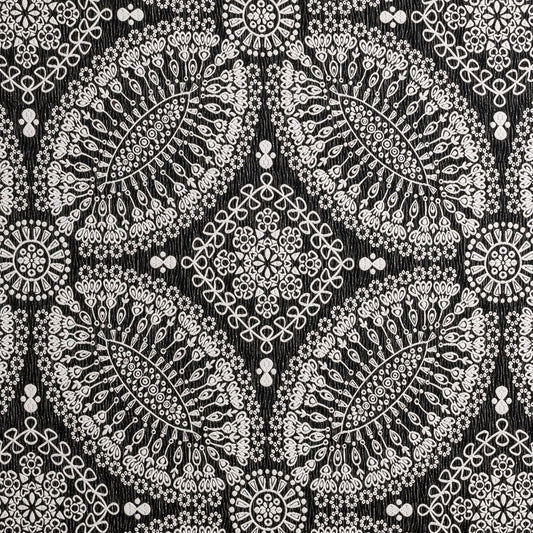 Bw1007 Fabric by Clarke & Clarke - F0879/01 - Black/White