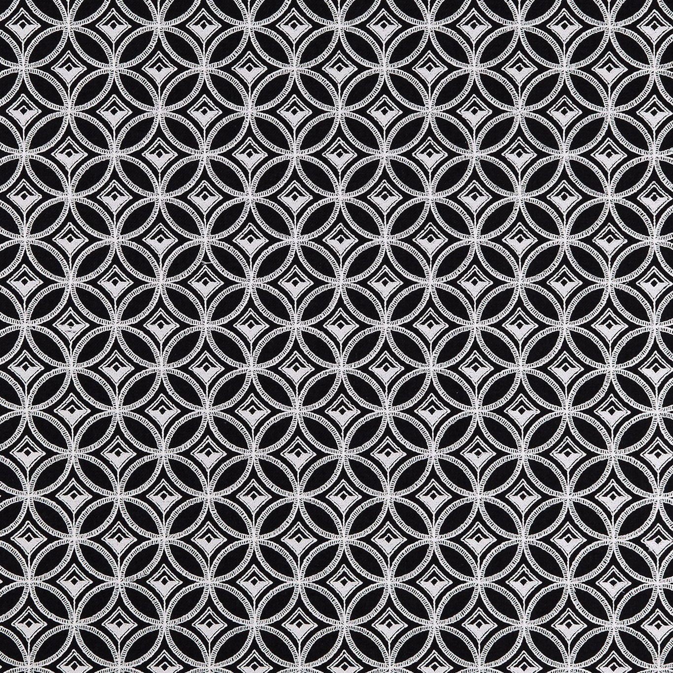 Bw1009 Fabric by Clarke & Clarke - F0881/01 - Black/White