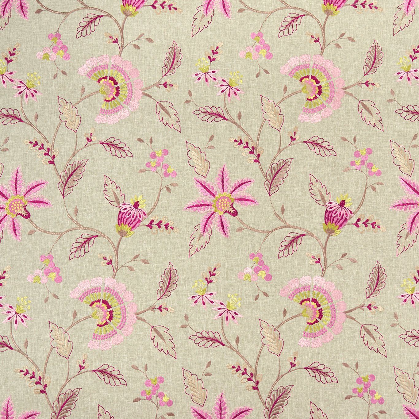 Delamere Fabric by Clarke & Clarke - F1004/05 - Raspberry