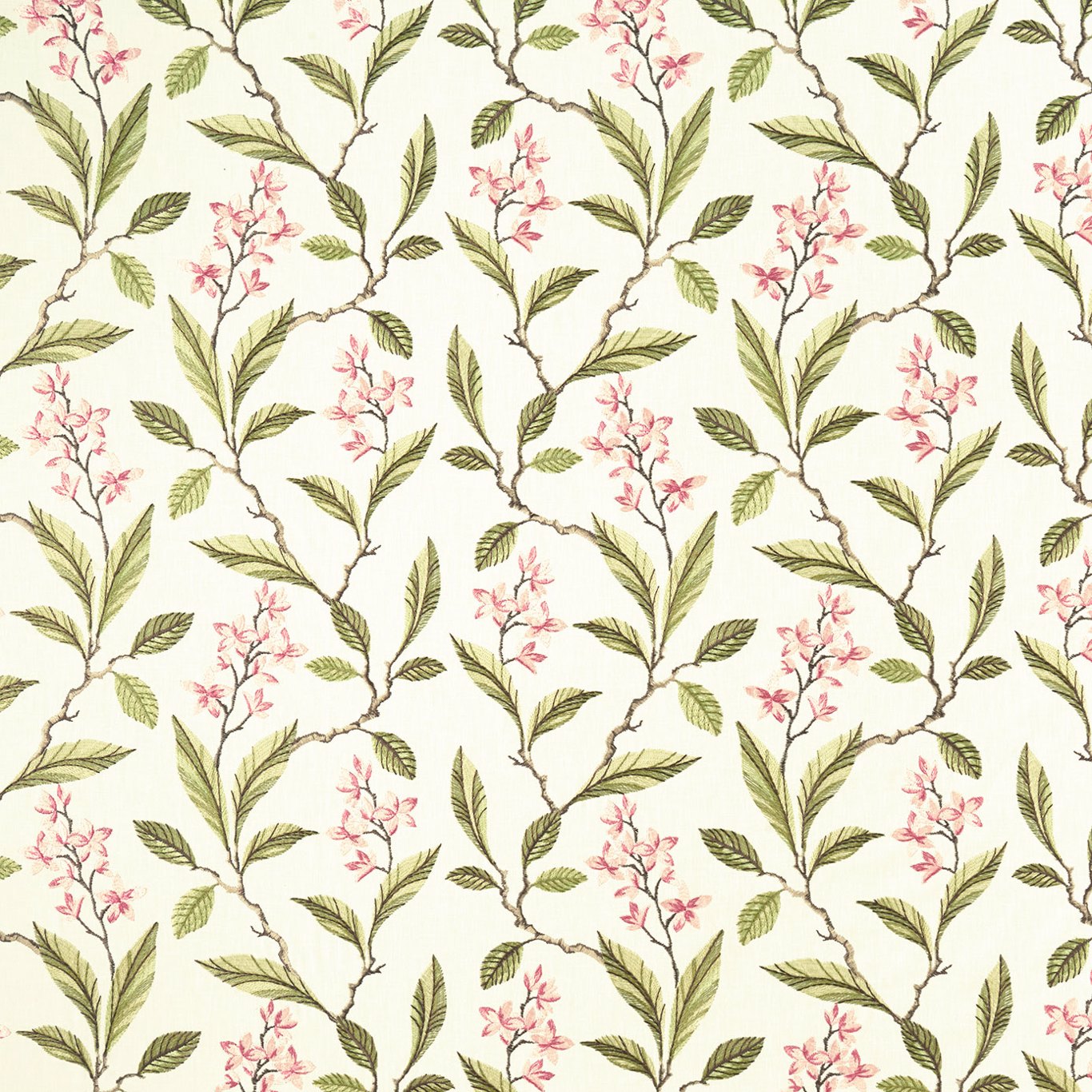 Melrose Pink/Apple Fabric by Clarke & Clarke