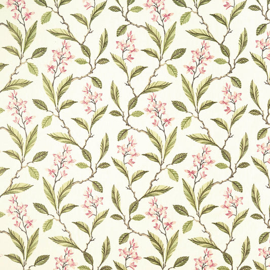 Melrose Pink/Apple Fabric by Clarke & Clarke