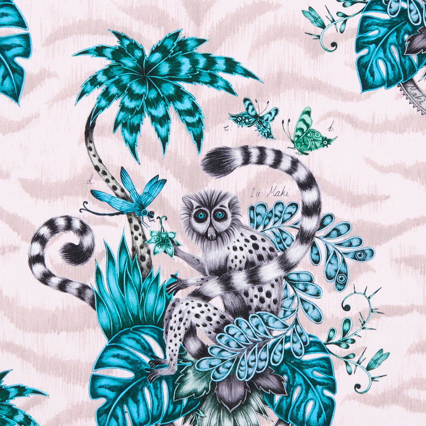 Lemur Fabric by Emma Shipley