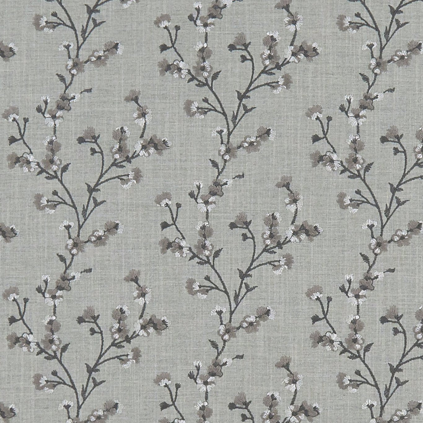 Blossom Fabric by Clarke & Clarke - F1439/01 - Charcoal