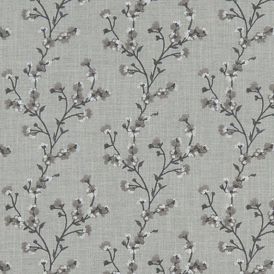 Blossom Fabric by Clarke & Clarke - F1439/01 - Charcoal