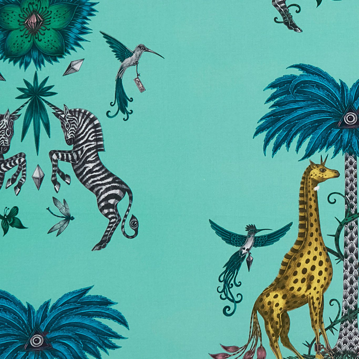 Creatura Fabric by Emma Shipley - F1483/01 - Turquoise