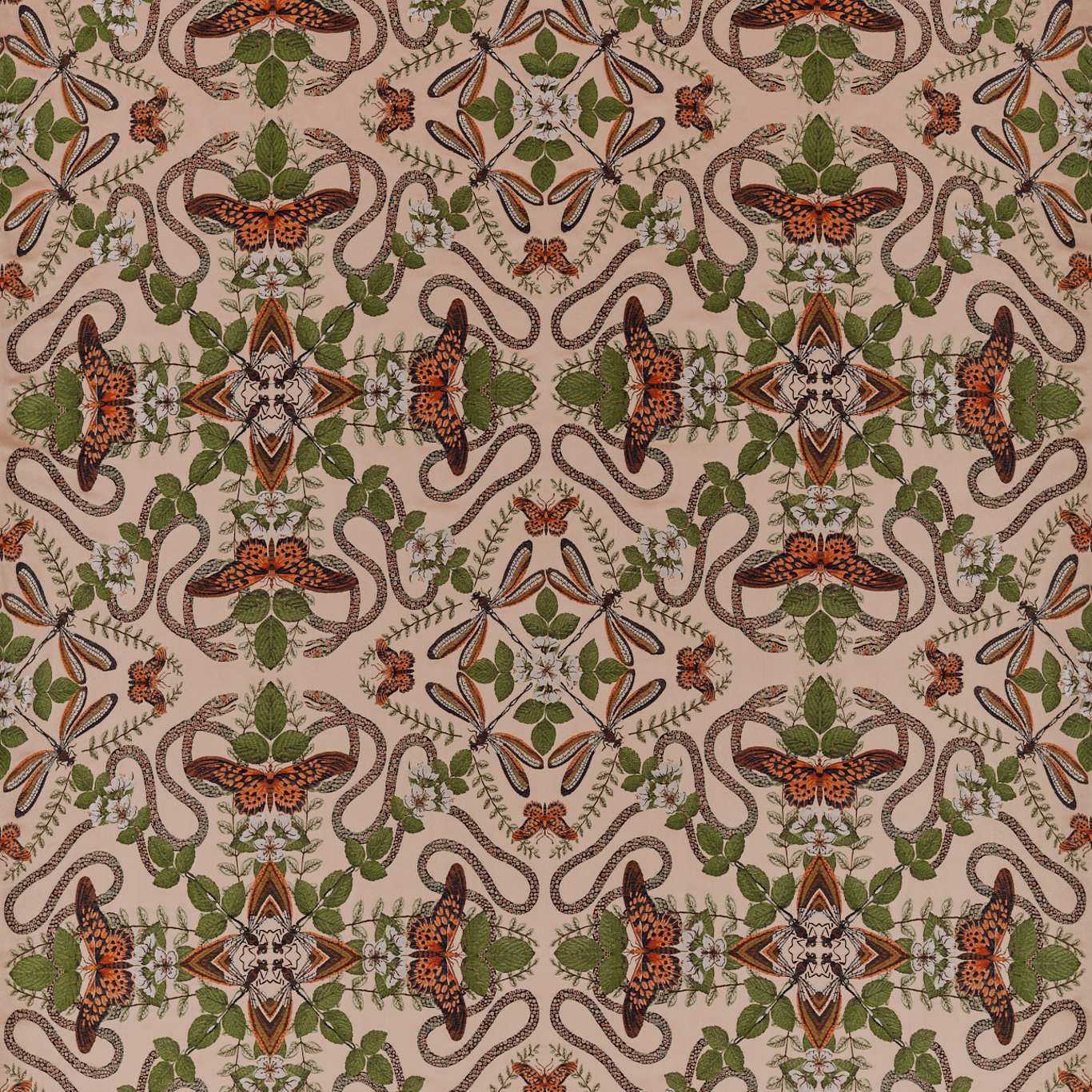 Emerald Forest Fabric by Wedgwood - F1581/01 - Blush Jacquard