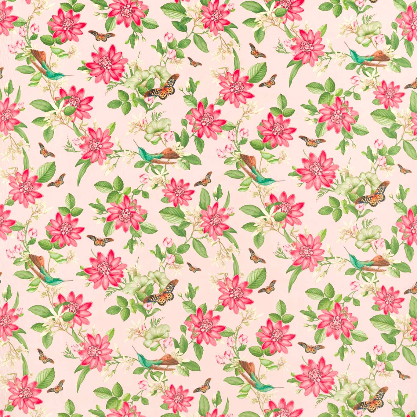 Pink Lotus Fabric by Wedgwood