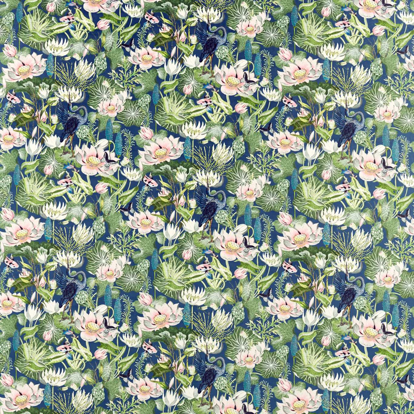 Waterlily Fabric by Wedgwood