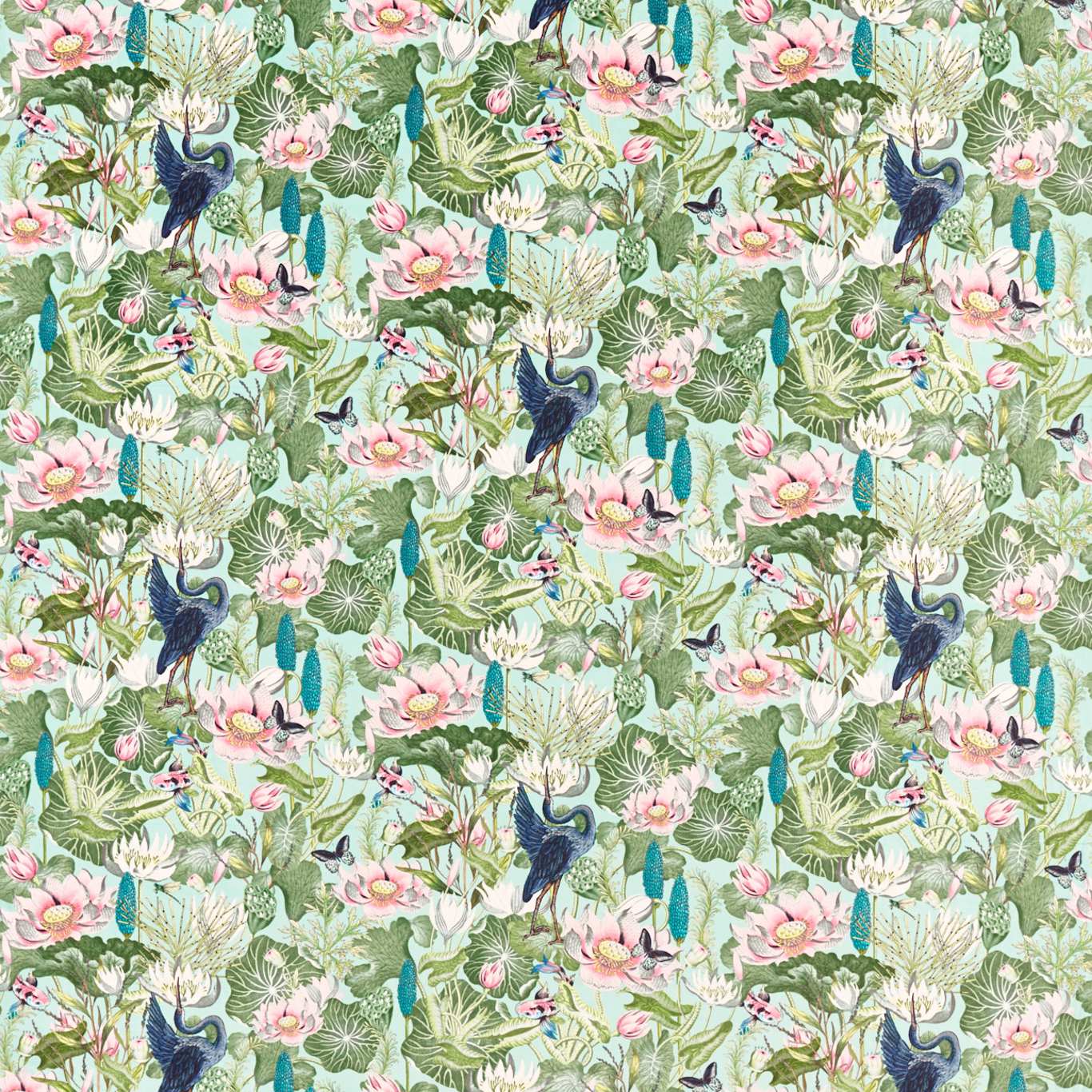 Waterlily Fabric by Wedgwood