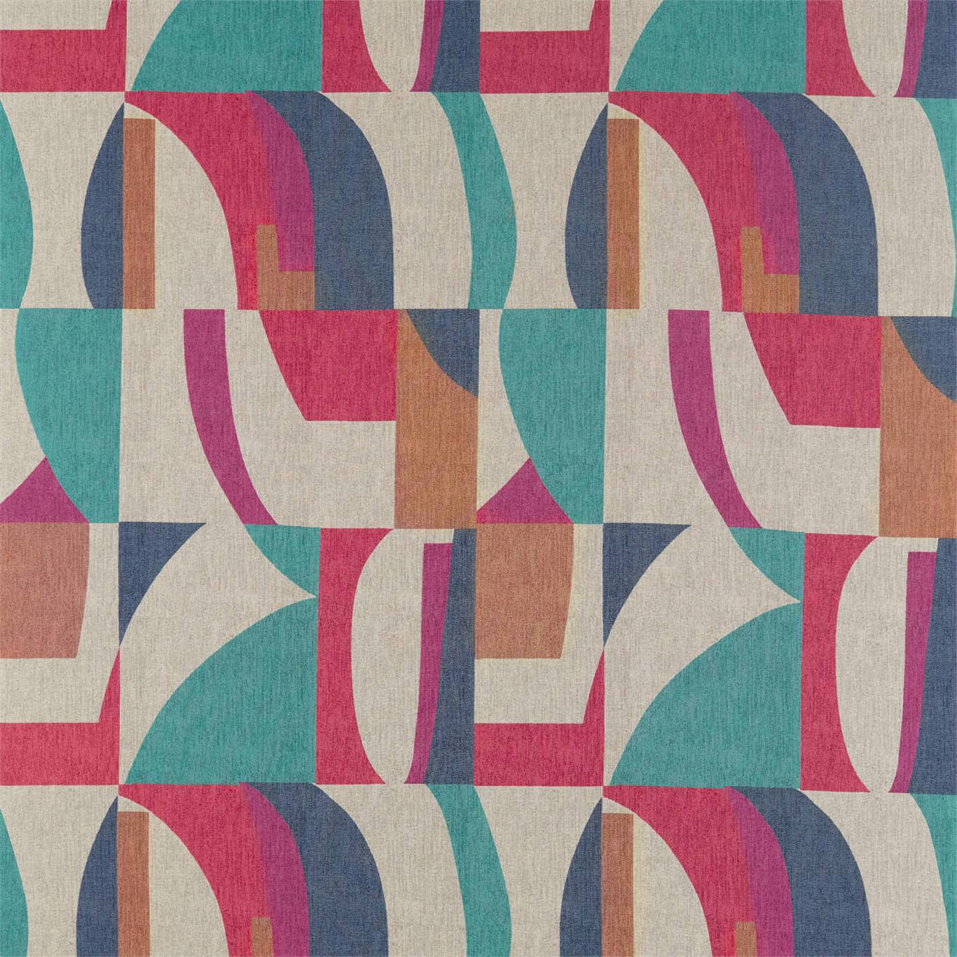 Bodega Fabric by Harlequin - HATL132868 - Indigo / Mandarin / Fuchsia