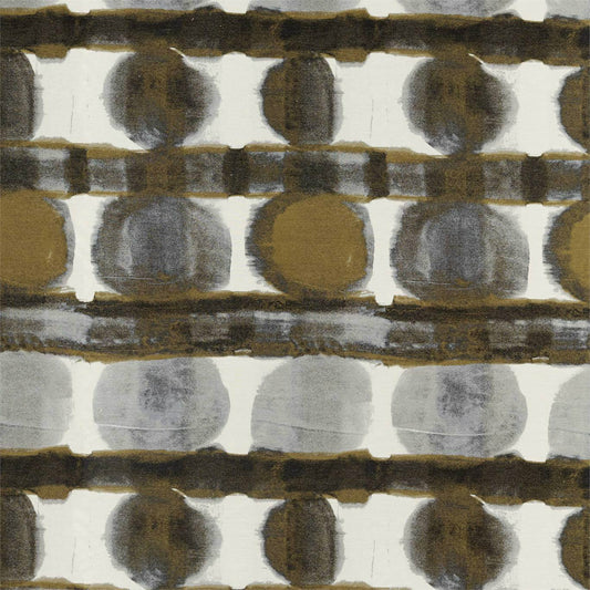 Delphis Fabric by Harlequin - HATL132877 - Charcoal/Gold