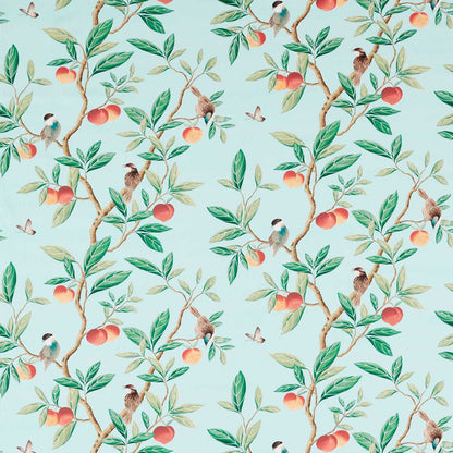 Ella Fabric by Harlequin - HDHP121113 - Sky/Fig Leaf/ Nectarine
