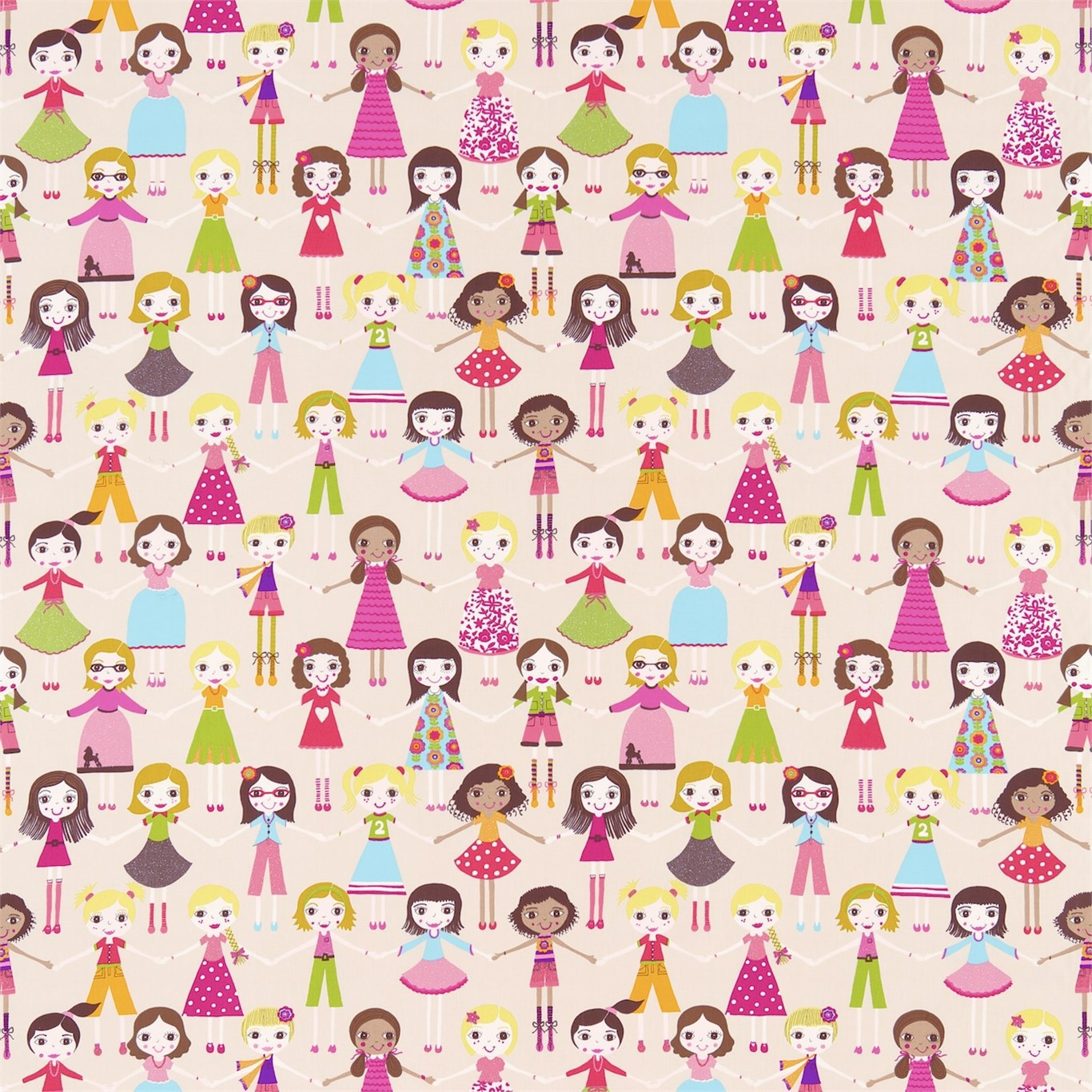 Best Of Friends Fabric by Harlequin - HKID120218 - Neutral Multi