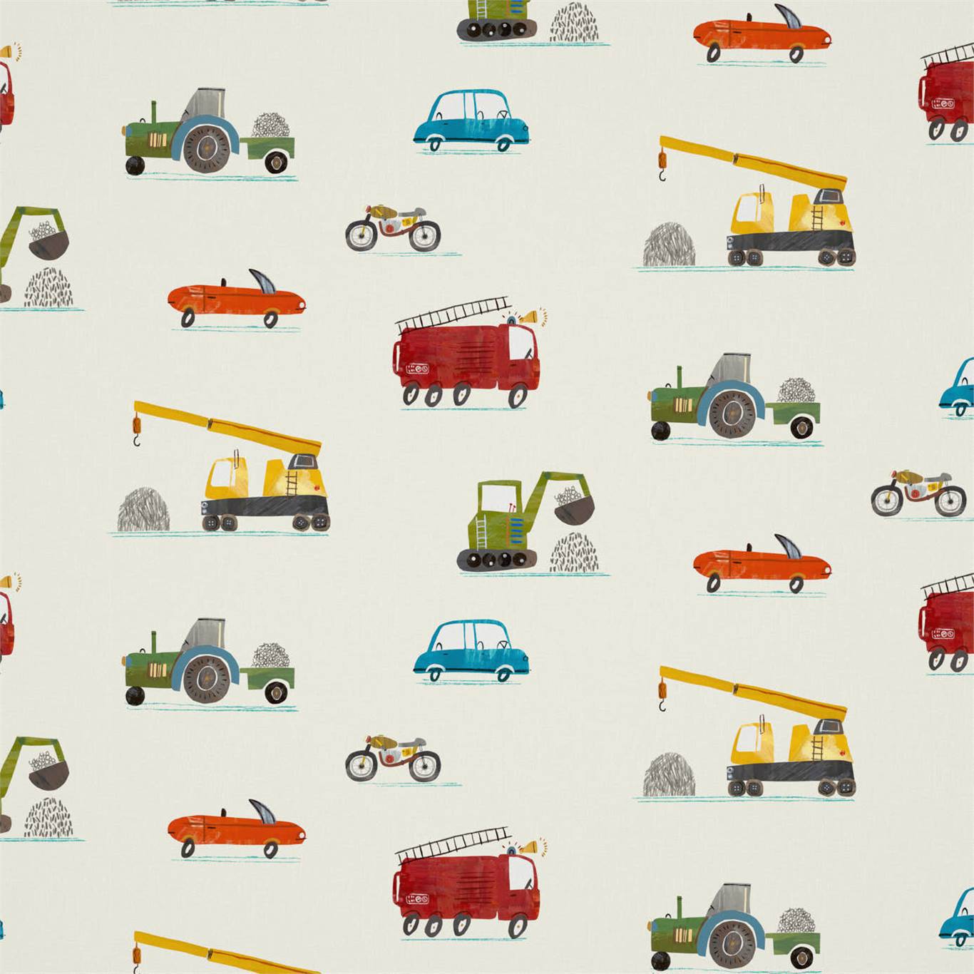 Just Keep Trucking Fabric by Harlequin