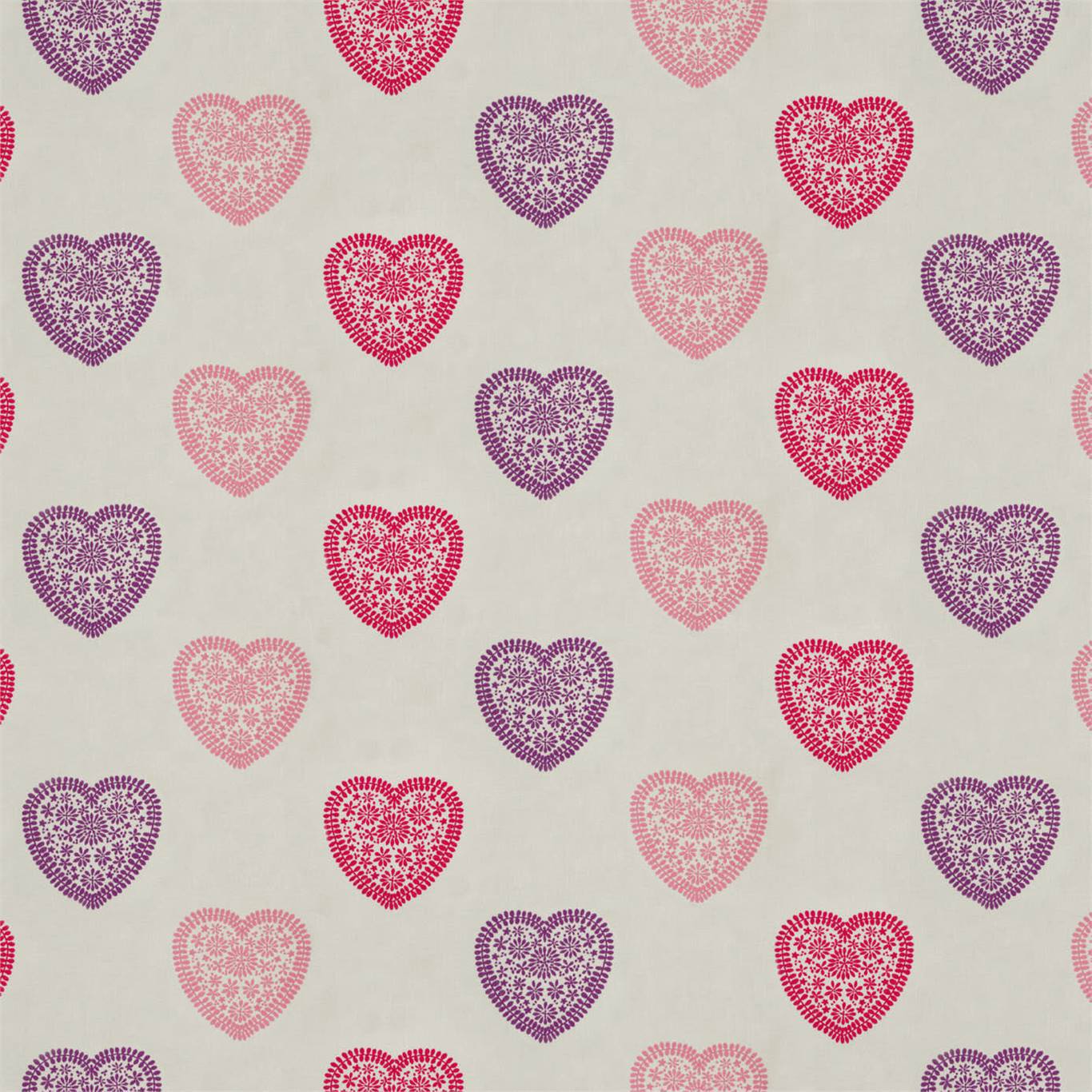 All About Me 130755 Sweet Heart Fabric by Harlequin - HLTF133571 - Pink/Purple