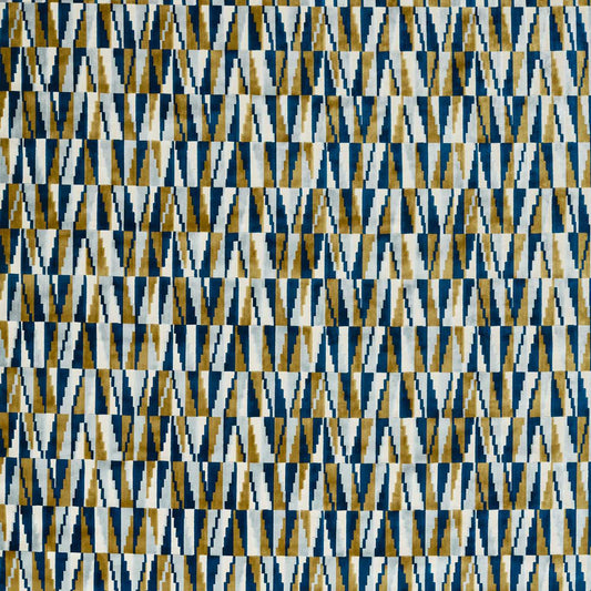 Acute Fabric by Harlequin - HMTC133495 - Cobalt/ Ochre