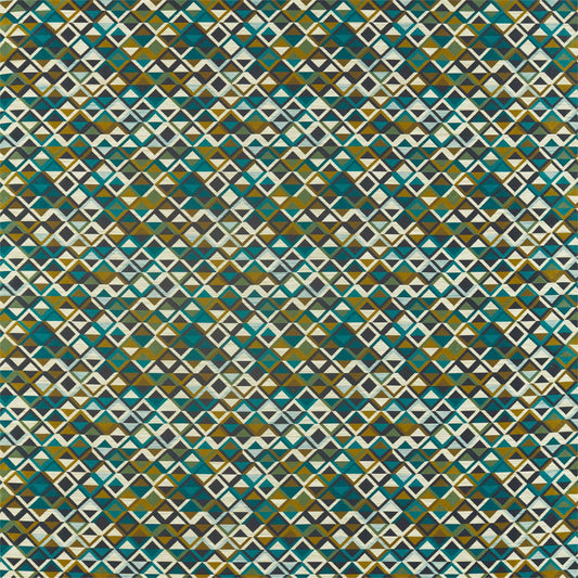 Boka Fabric by Harlequin - HSAF132956 - Charcoal / Marine / Zest