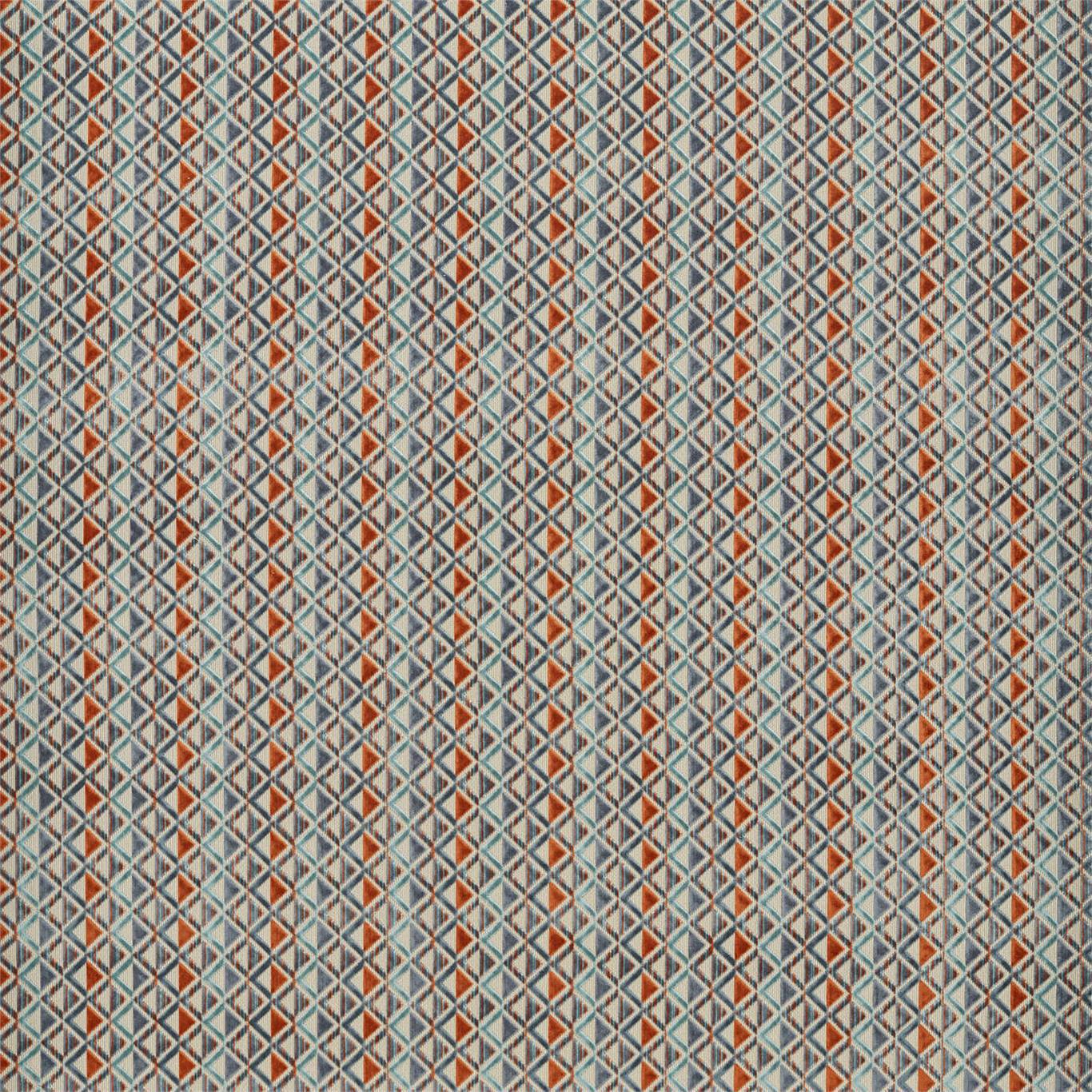 Boka Velvet Fabric by Harlequin - HVVC132974 - Heather/Russet/Sky