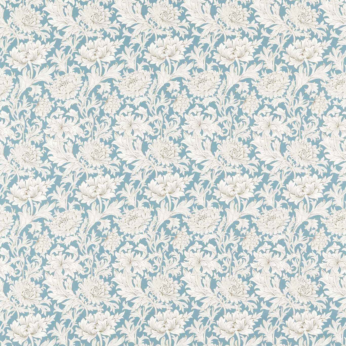 Chrysanthemum Toile Fabric by Morris & Co. - MSIM226912 - Slate
