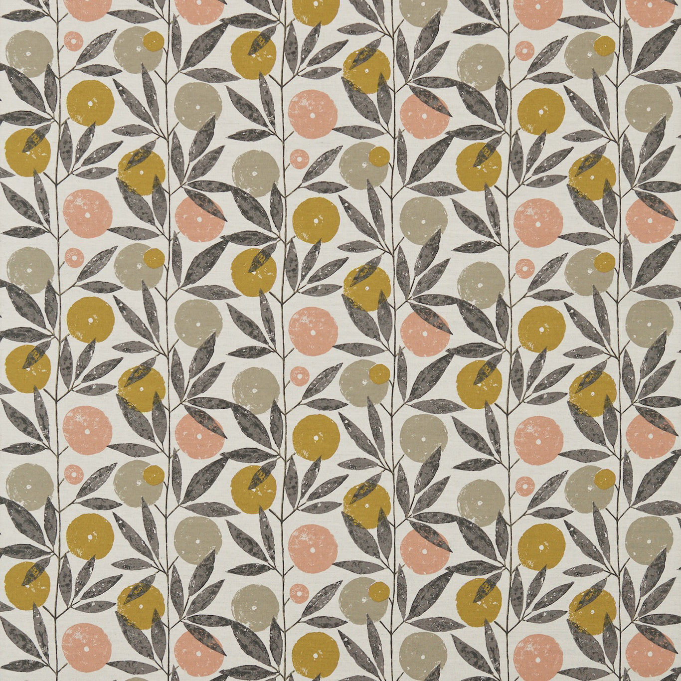 Blomma Fabric by Scion - NFIK120359 - Toffee/Blush/Putty