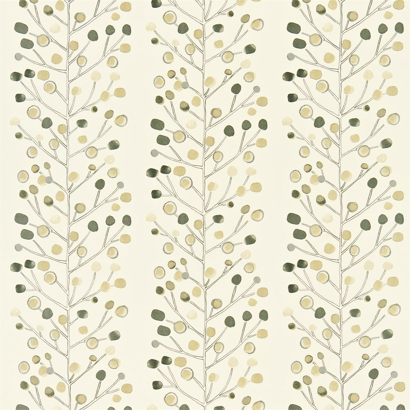 Berry Tree Fabric by Scion - NMEL120050 - Cream Storm And Hessian