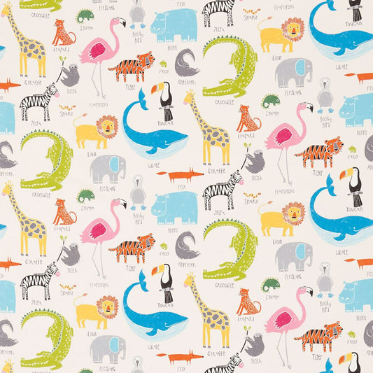 Animal Magic Fabric by Scion - NSCK120467 - Tutti Frutti/Chalk