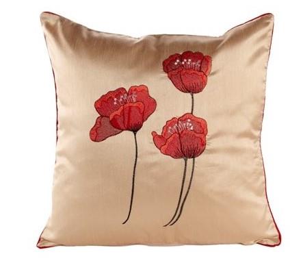 Cream Poppy Cushion Covers