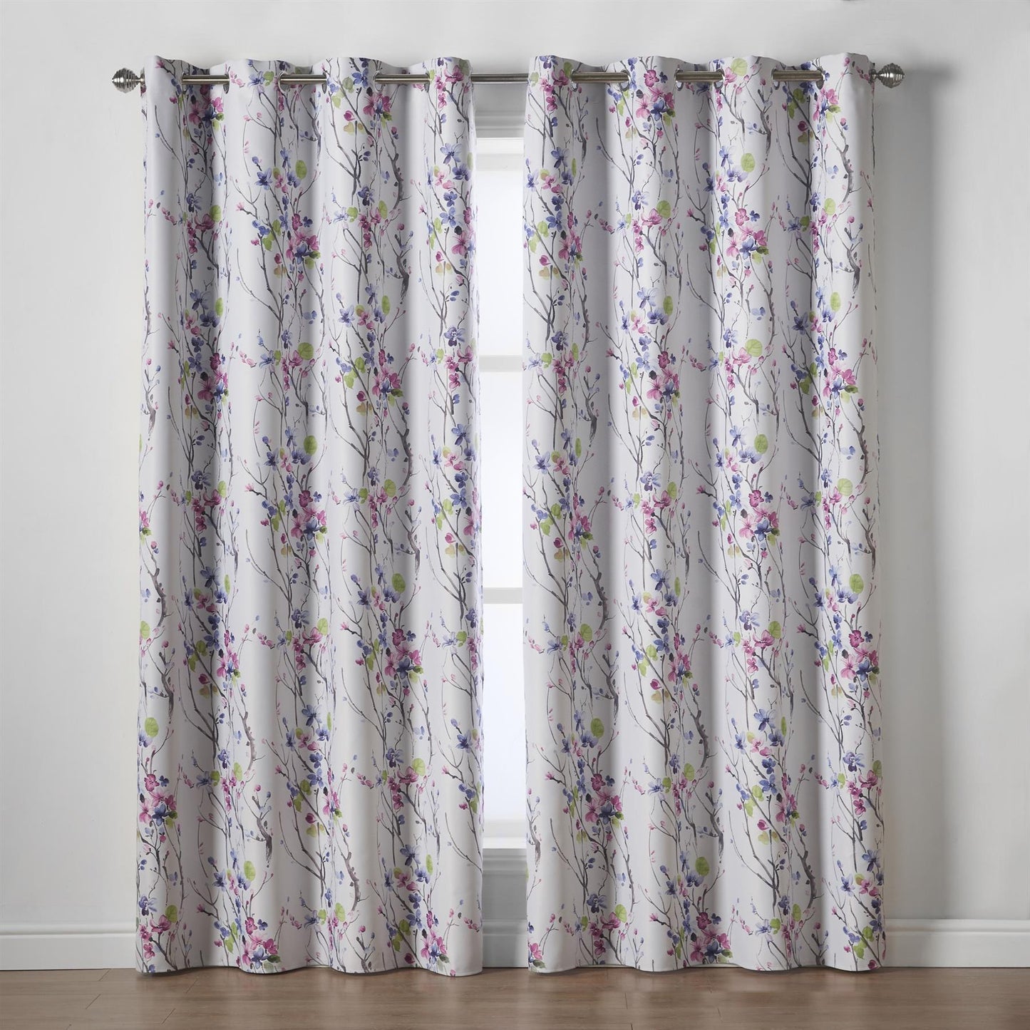 Multicoloured Akura Room Darkening Eyelet Curtains - Pair