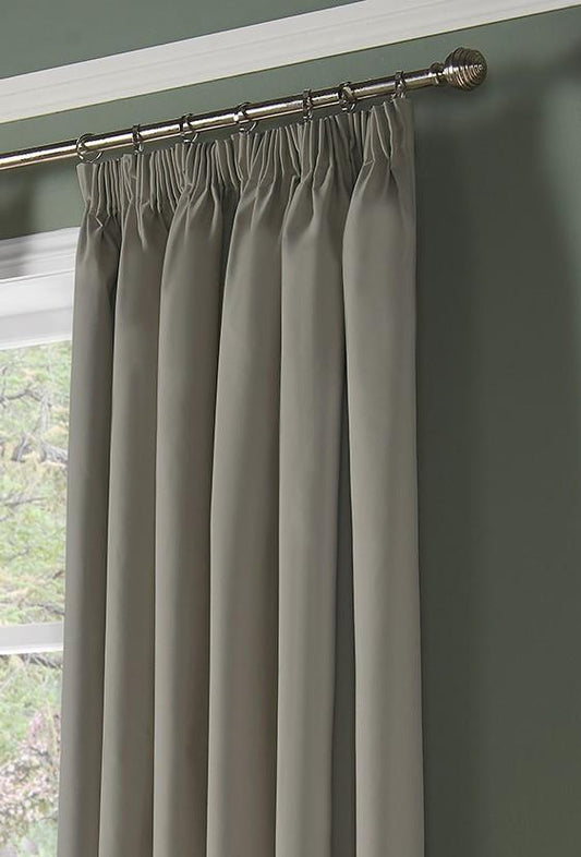 Silver Blackout Thermal Taped Curtains - Pair