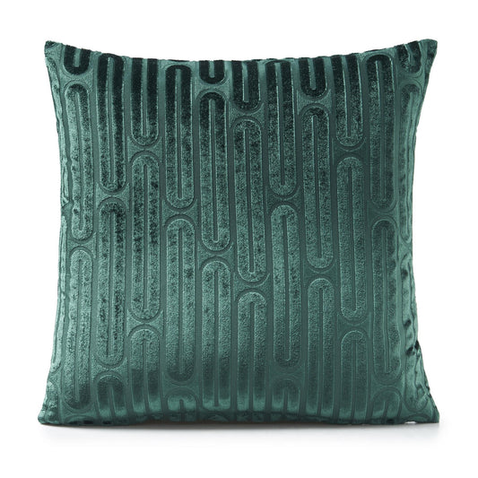 Green Obo Geometric Chenille Cushion Covers