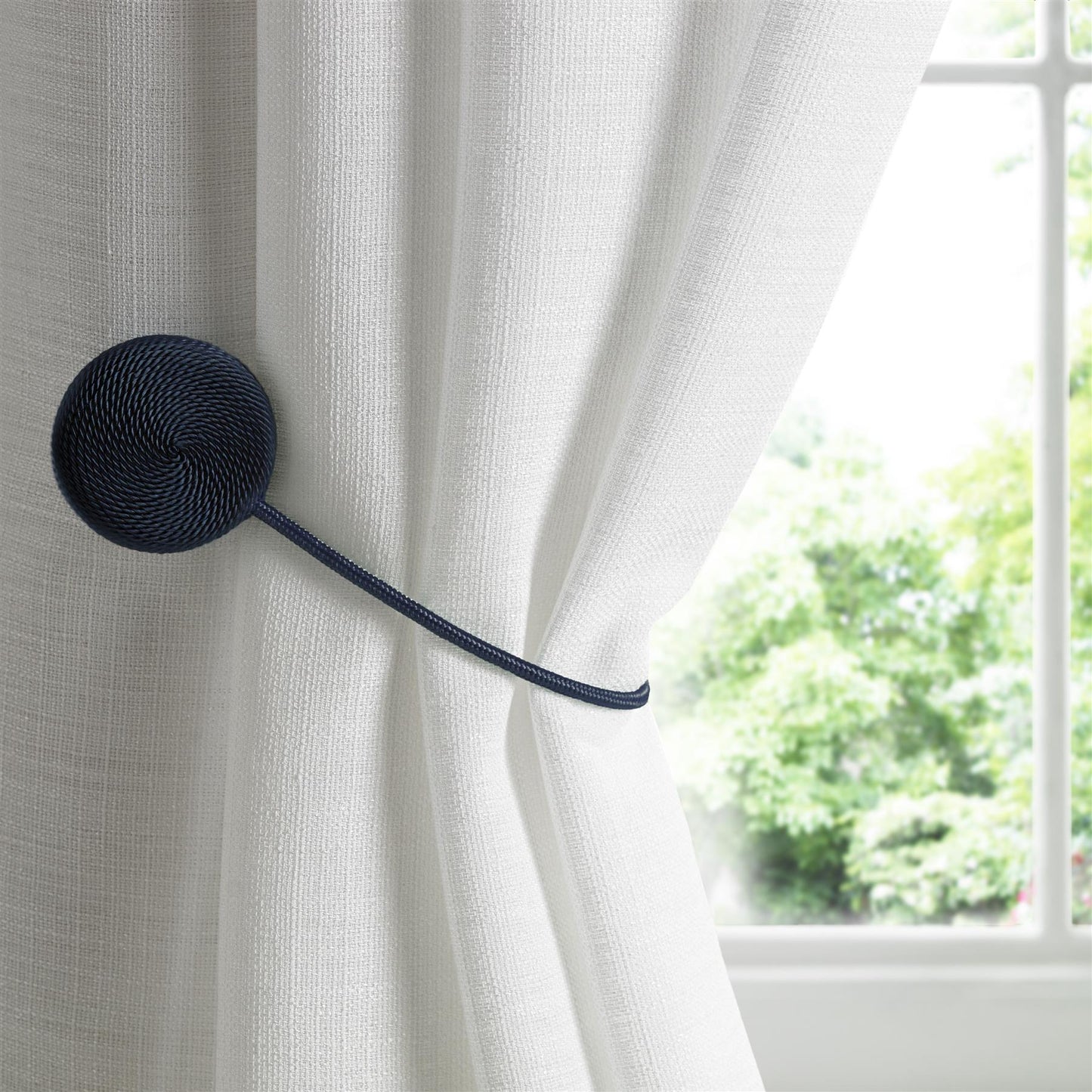 Black Cirque Magnetic Curtain Tie Backs