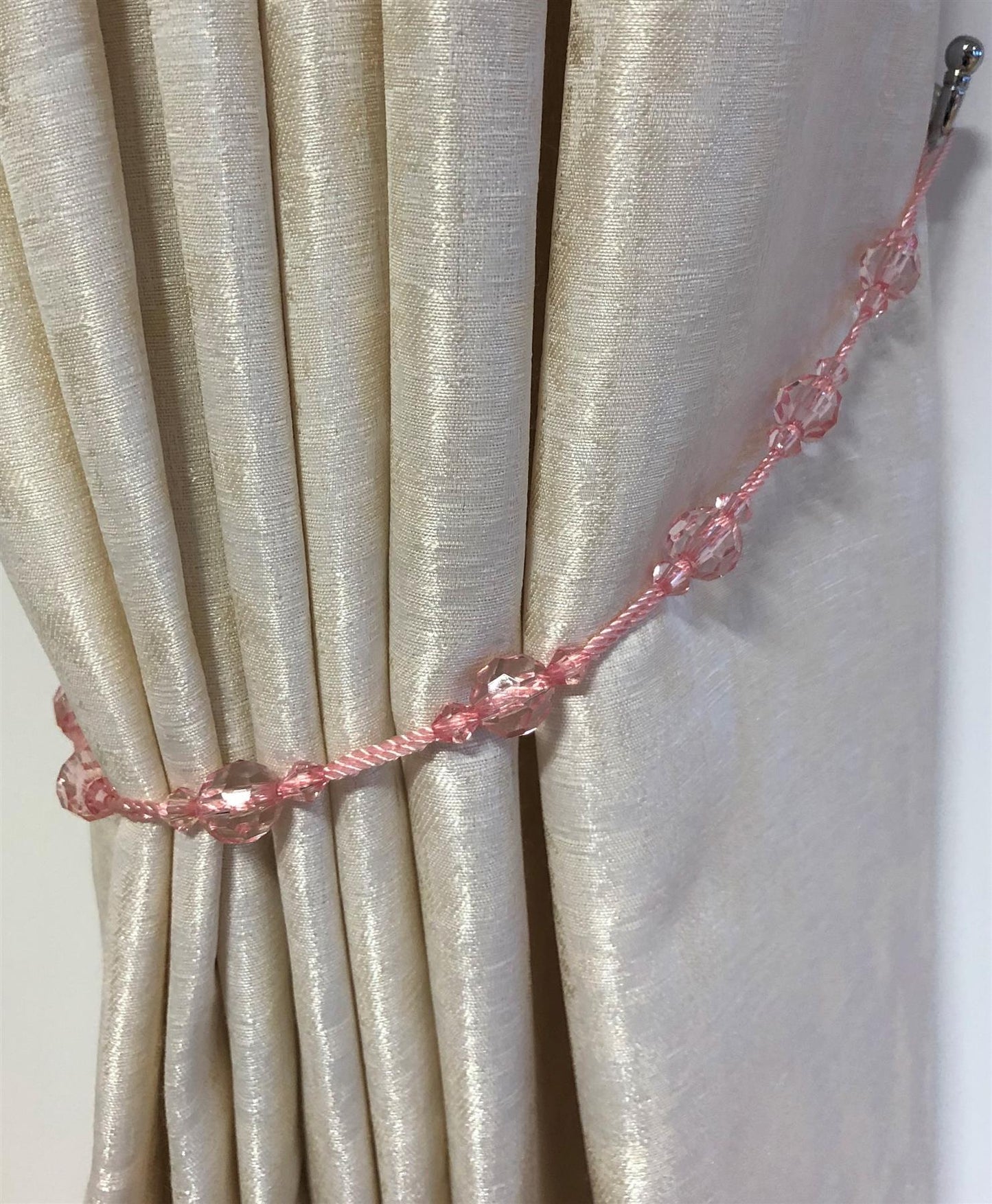 Pink Twinkle Curtain Tie Backs - Pair