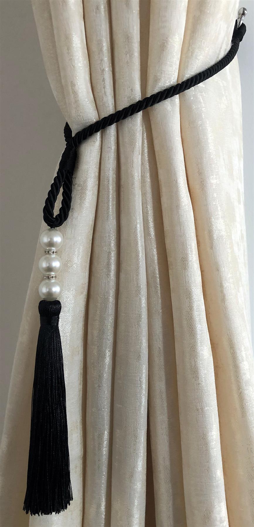 Black Single Royal Curtain Tie Backs