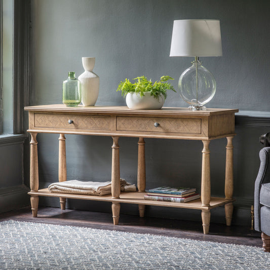 Mustique 2 Drawer Console Table by Gallery