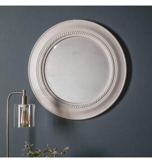 Neeson Round Mirror White 600x600mm by Gallery