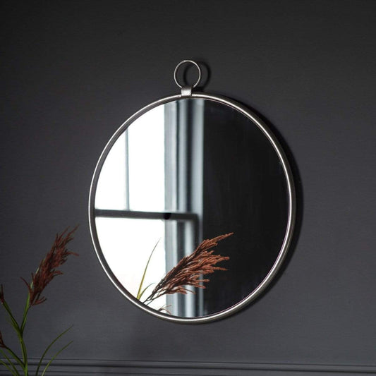 Bayswater Silver Round Mirror 610x700mm by Gallery