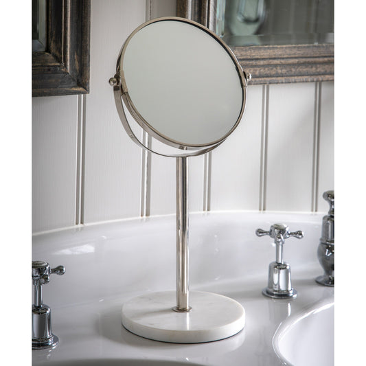 Bella Vanity Mirror White & Silver 200x150x380mm by Gallery