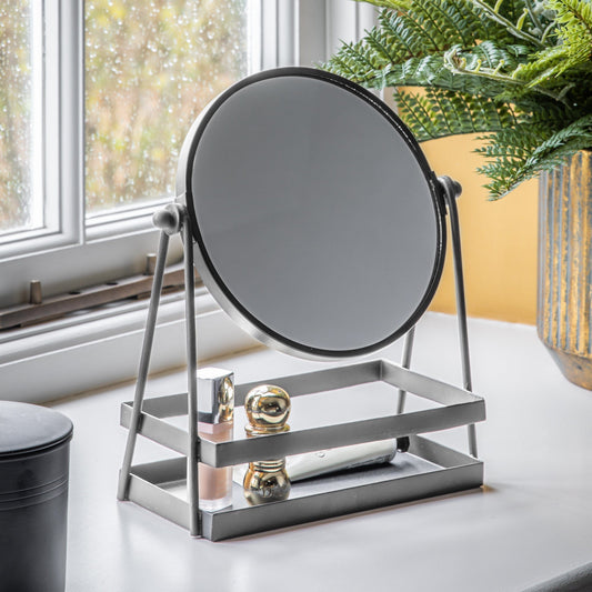 Carly Vanity Mirror w/Tray Silver 190x100x250mm by Gallery