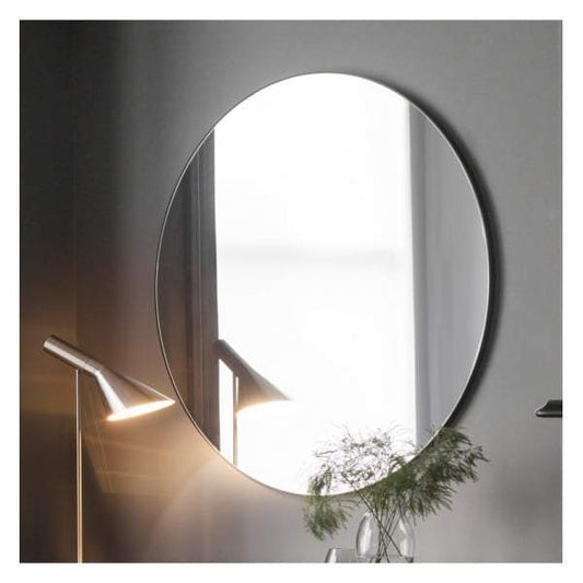 Hayle Round Mirror Black 1000mm by Gallery