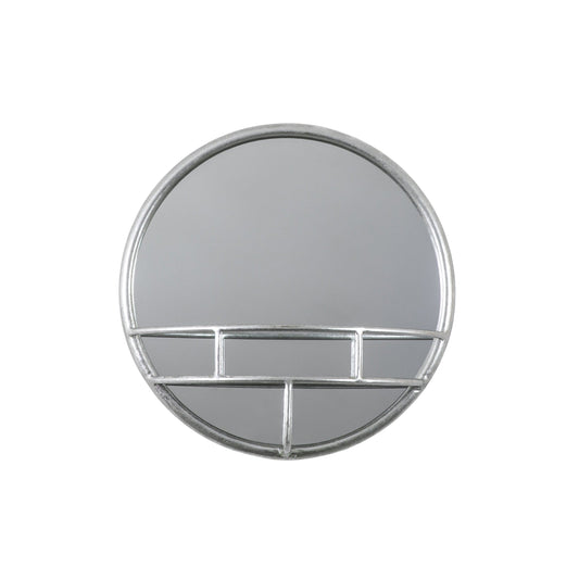 Milton Round Mirror Silver 400mm by Gallery