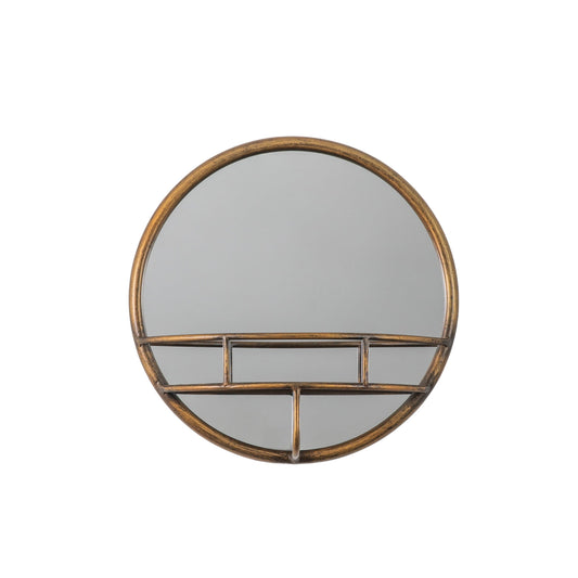 Milton Round Mirror Bronze 400mm by Gallery