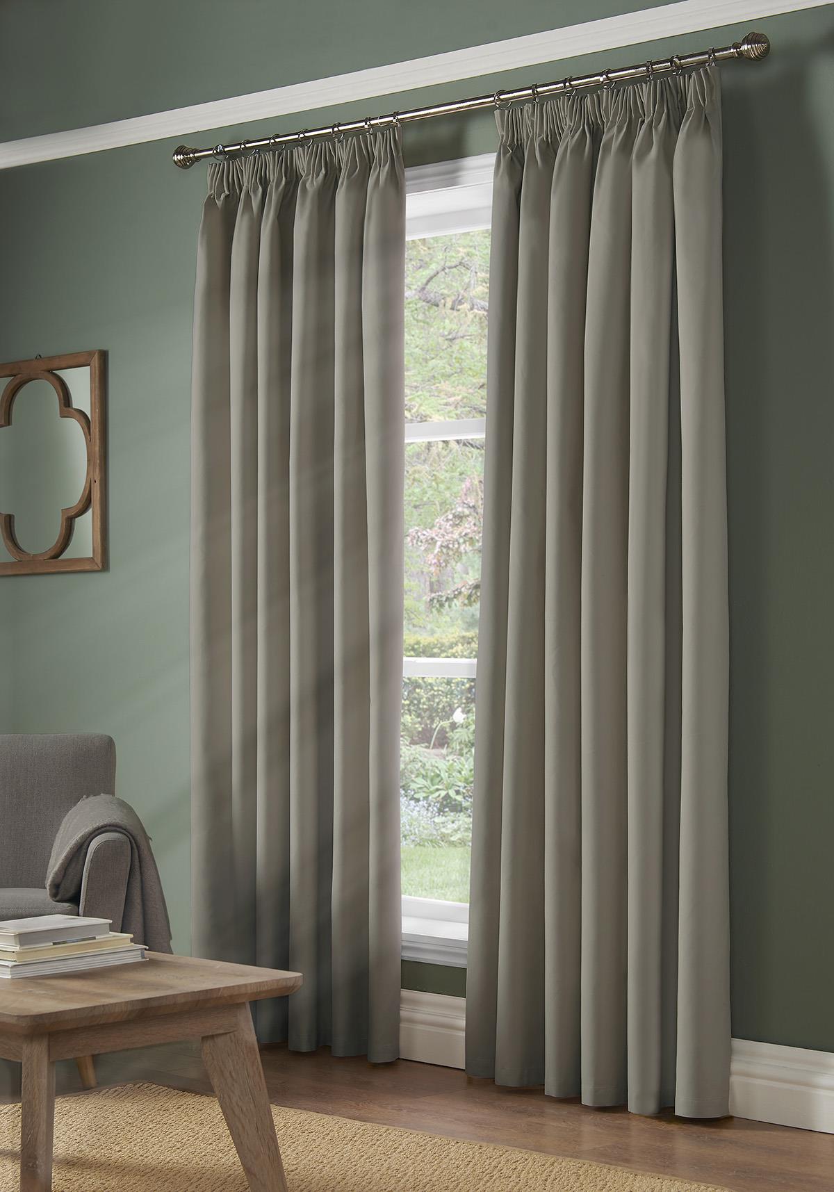 Silver Blackout Thermal Taped Curtains - Pair