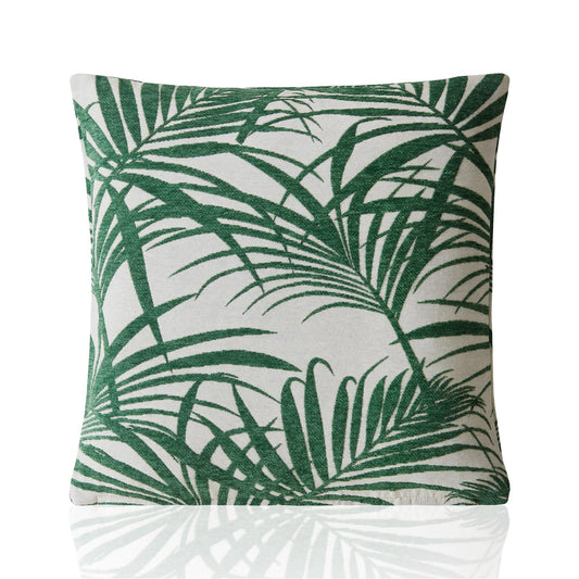 Green Jungley Chenille Cushion Covers