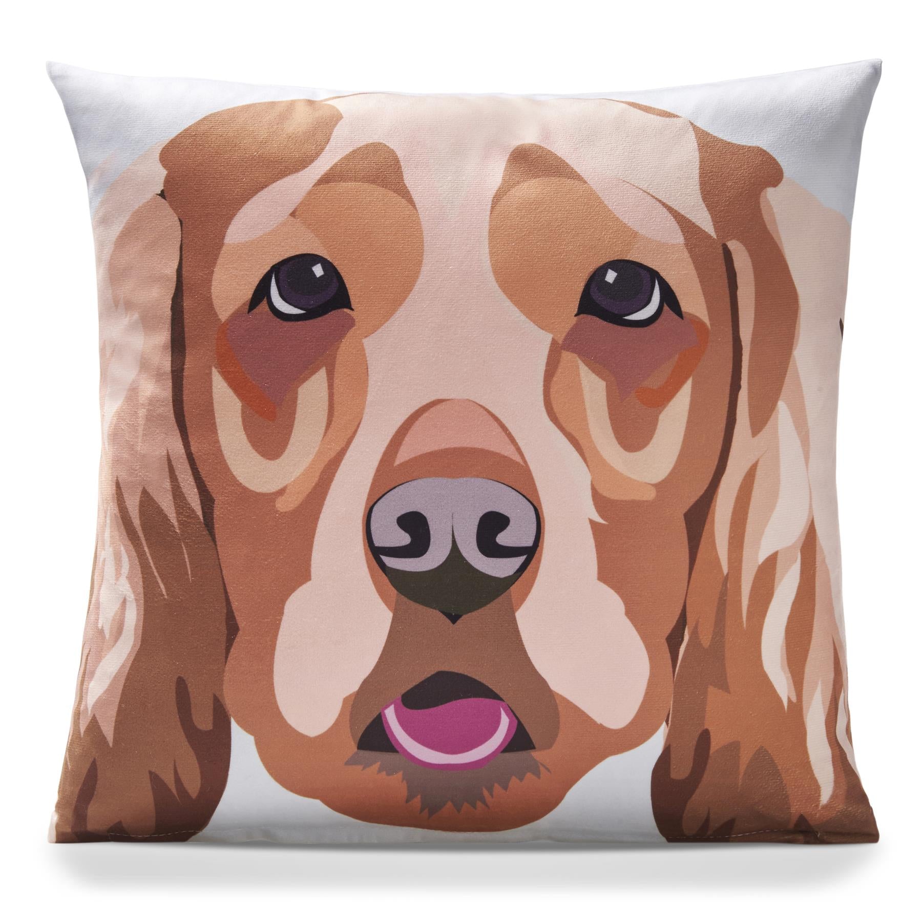 Multi Cocker Spaniel Dog Velvet Cushion Cover